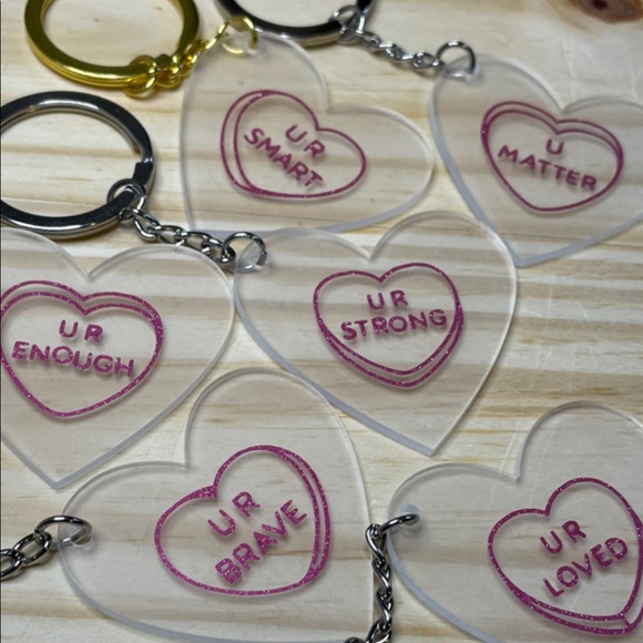 Acrylic Heart Keychain - Picture 4 of 7